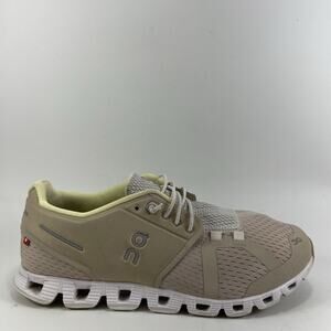 On Cloud 5 Running Shoes Womens Size 7.5 Sand Pearl Beige Slip On Athletic
